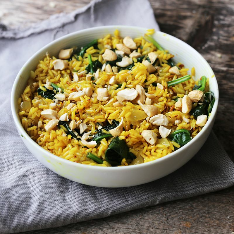 Gul ris med cashewnøtter- Helios